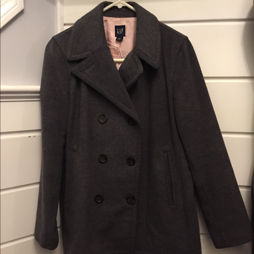 Gap gray wool pea coat